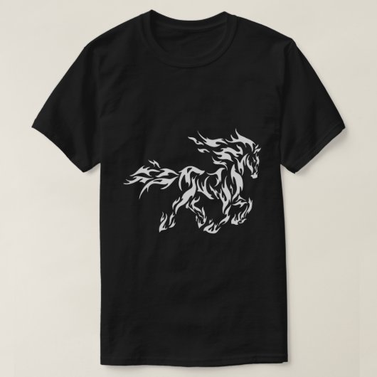 Flammenhorn Tribal Art Design - Bold & Fierce T-Shirt (Design vorne)