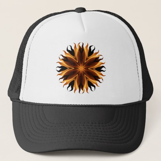 Flammenhut Truckerkappe (Vorderseite)
