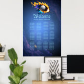 Flammenintensität: Der Golfball im Einsatz. Poster (Heimbüro)
