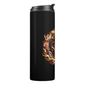 Flammenion im Feuerbrandring Astrologie Thermosbecher (Nach links gedreht)