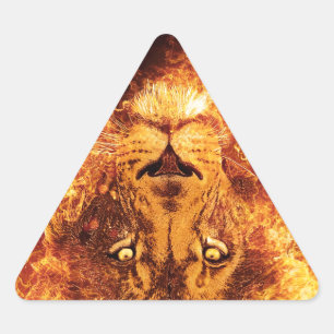 Flammenion von Judah Dreieckiger Aufkleber