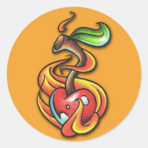 Flammenkerze - Aufkleber