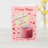 Flammenkerze mit rotem Herz und Liebe Karte (Gelbe Blume)