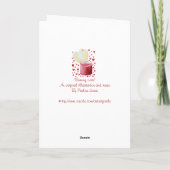 Flammenkerze mit rotem Herz und Liebe Karte (Rückseite)