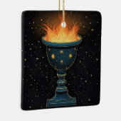 Flammenkhalice im Himmel Keramikornament (Rechts)