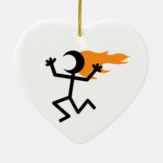 Flammenkopf Keramik Ornament (Hinten)