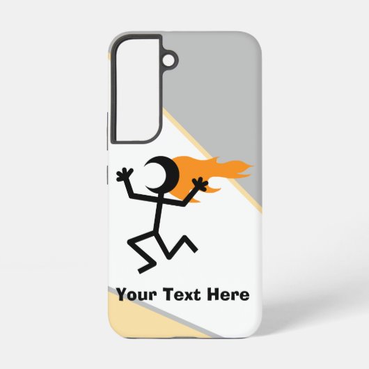 Flammenkopf Stickman Samsung Galaxy Hülle (Rückseite)