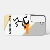 Flammenkopf Stickman Samsung Galaxy Hülle (Rückseite (Horizontal))