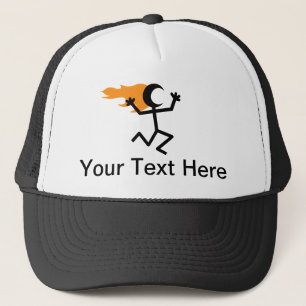 Flammenkopf Stickman Truckerkappe