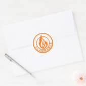 Flammenkreisaufkleber orange runder aufkleber (Umschlag)