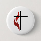 Flammenkreuz Button (Vorderseite)