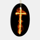 Flammenkreuz Keramikornament (Rechts)