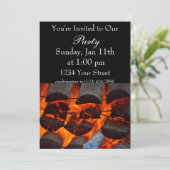 Flammenladen Einladung (Stehend Vorderseite)