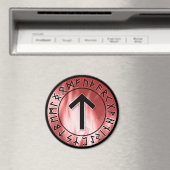 Flammenlaufe, rot [17]. Tiwaz] Magnet (In Situ (Geschirrspüler))