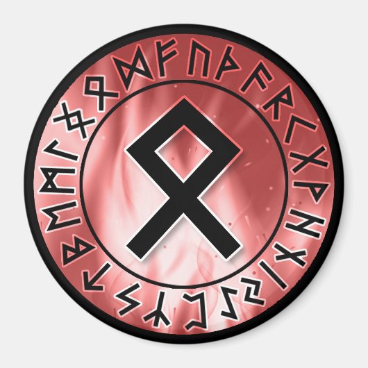 Flammenlaufe, rot [23]. Othala] Magnet (Vorne)