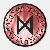 Flammenlaufe, rot [24]. Dagaz Magnet (Vorne)