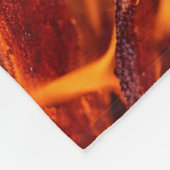 Flammenmakro Fleecedecke (Ecke)