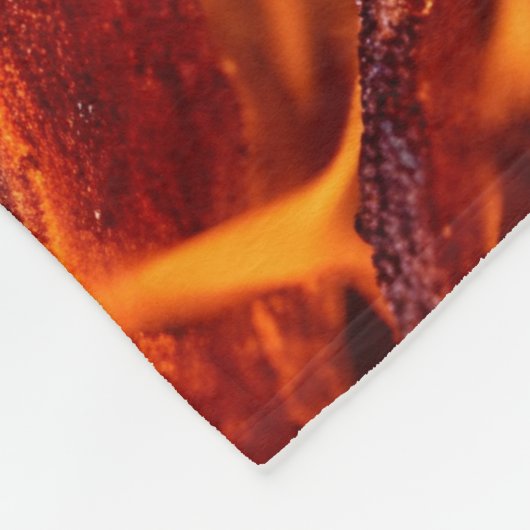 Flammenmakro Fleecedecke (Ecke)
