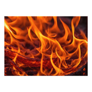 Flammenmakro Fotodruck