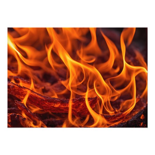 Flammenmakro Fotodruck (Vorne)