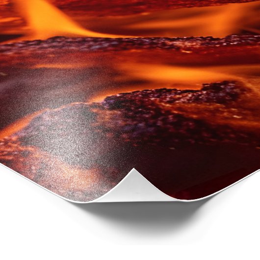 Flammenmakro Fotodruck (Ecke)