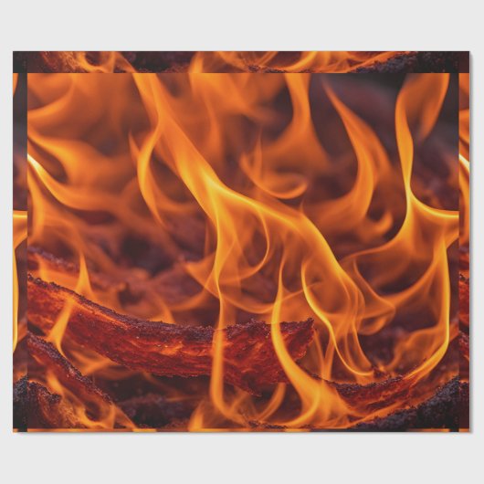 Flammenmakro Geschenkpapier (Flach)