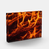Flammenmakro in Kamin Fotoblock (Links)