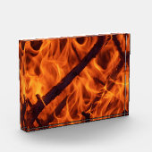 Flammenmakro in Kamin Fotoblock (Links)