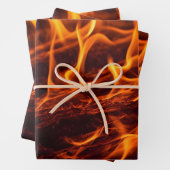 Flammenmakro in Kamin Geschenkpapier Set (Beispiel)