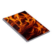 Flammenmakro in Kamin Notizblock (Rechte Seite)