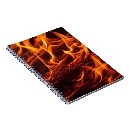 Flammenmakro in Kamin Notizblock (Rechte Seite)