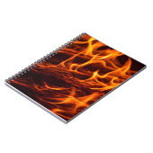 Flammenmakro in Kamin Notizblock (Linke Seite)