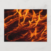 Flammenmakro in Kamin Postkarte (Vorderseite)