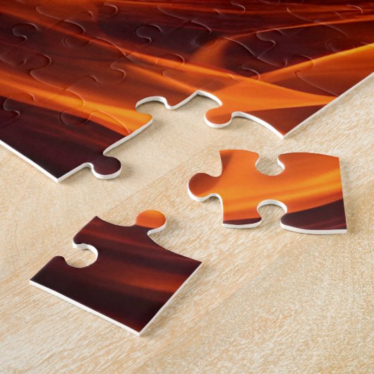 Flammenmakro in Kamin Puzzle (Seite)