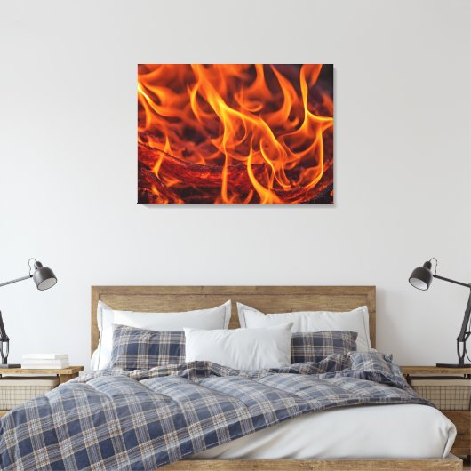 Flammenmakro Leinwanddruck (Insitu (Schlafzimmer))