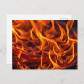 Flammenmakro Postkarte (Vorne/Hinten)