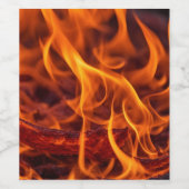 Flammenmakro Weinetikett (Einzelnes Label)