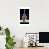Flammenmarquee-Print Poster (Heimbüro)