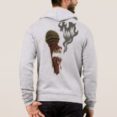 Flammenmek Spitzen Lyrikales Feuer Hoodie (Rückseite)