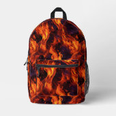 Flammenmuster Bedruckter Rucksack (Vorderseite)