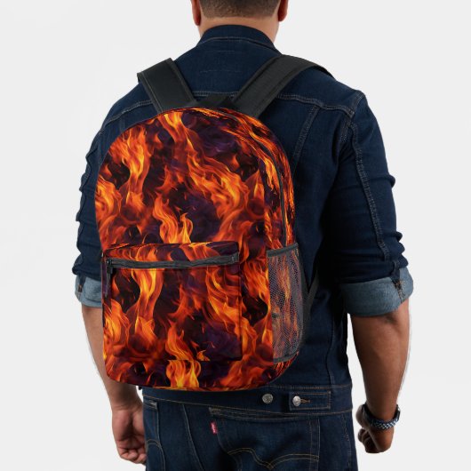 Flammenmuster Bedruckter Rucksack (Insitu (Modell))