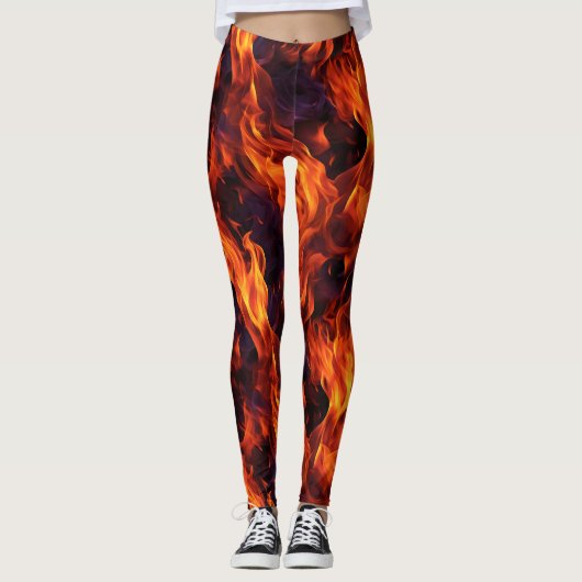 Flammenmuster Leggings (Vorderseite)