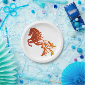 Flammenpferd - Farbe auswählen Pappteller (Party)