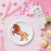 Flammenpferd - Farbe auswählen Pappteller (Party)