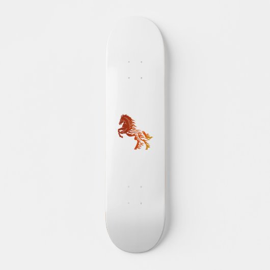Flammenpferd - Farbe auswählen Skateboard (Vorne)