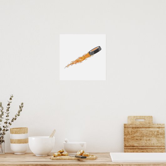 Flammenpuck Poster (Küche)