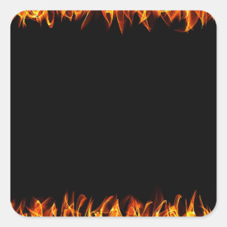 Flammenrahmen Quadratischer Aufkleber