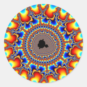 Flammenring Runder Aufkleber