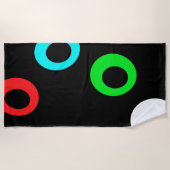 Flammenringe Strandtuch (Vorderseite)