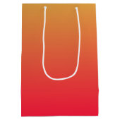 Flammenrot und gelbes Ober Mittlere Geschenktüte (Rückseite)